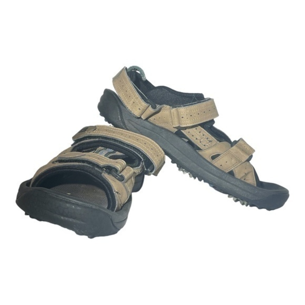 Footjoy Mens Golf Sandals Soft Spikes Leather Size 9M Tan/brown Cleats